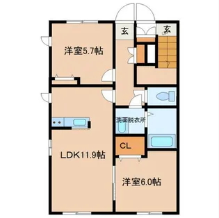 エスポワール桜 C【1階】の間取り