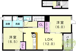 ラッフィナート・カーサ壱番館【2階】の間取り