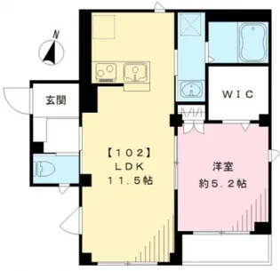 オークス【1階】の間取り