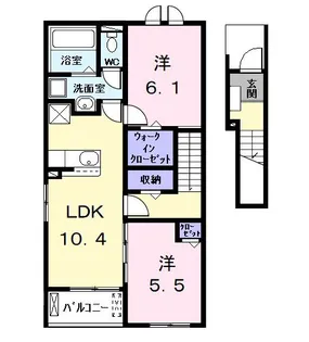 ノーブルスクエア【2階】の間取り