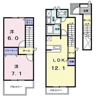ブライト ガーデン【2階】の間取り
