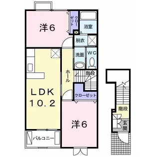 EvergreenVIII【2階】の間取り