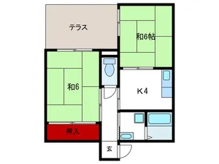 サンライズ大倉山【1階】の間取り