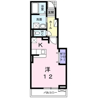 リトム・クラ一ジュ【1階】の間取り