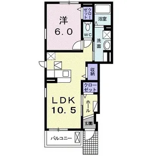 エスポワール山の街I【1階】の間取り