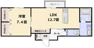 リシェス弥栄【1階】の間取り