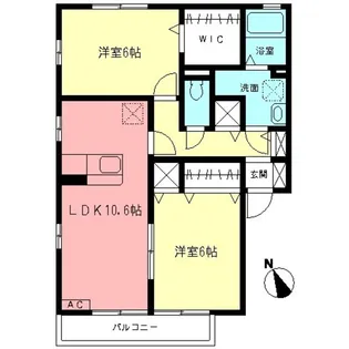 コート・フローラA【1階】の間取り