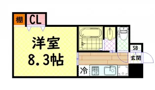 堀江アージュ【3階】の間取り