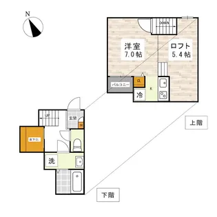ADC渡鹿マーレ【1階】の間取り