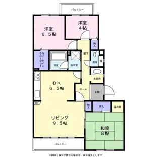 サウスヒルズ中央13号棟【1階】の間取り