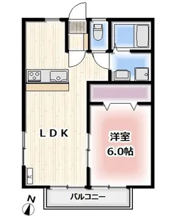 コーポレゾンデール【2階】の間取り
