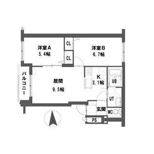 グランメール214III【2階】の間取り