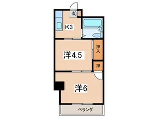 グランパーク六角橋【4階】の間取り