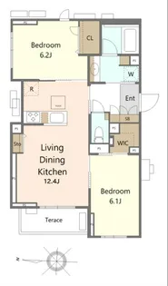 セントリビエ【1階】の間取り