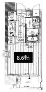 レジュールアッシュ心斎橋LUXE【9階】の間取り