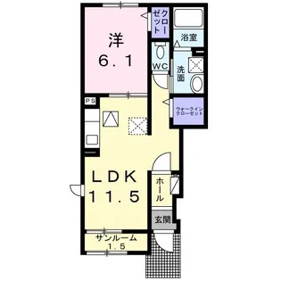 マロン・リジェールII【1階】の間取り