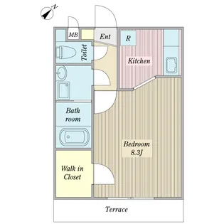 Luna Heights 金堀1番館【1階】の間取り