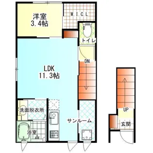 モンテローザ A棟【2階】の間取り