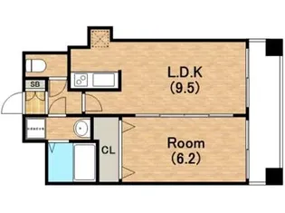 アーデンタワー立売堀【13階】の間取り