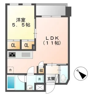ノッティングヒル【6階】の間取り
