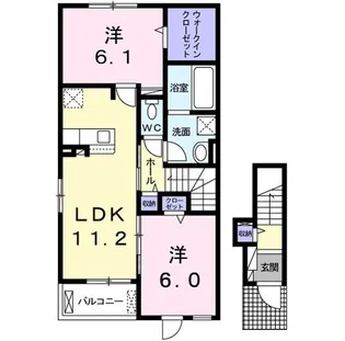マカニ オカ ハウオリー【2階】の間取り