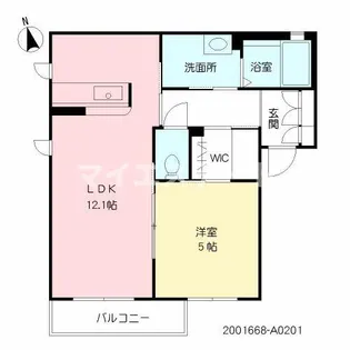 グリナージュ壱番館【2階】の間取り