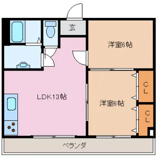 中央ハイツ【3階】の間取り