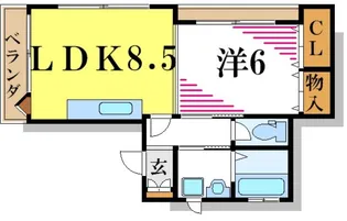 エヌユービル【3階】の間取り