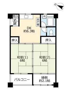 UR新豊里【1階】の間取り