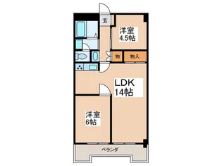 美しが丘ア-バン【3階】の間取り