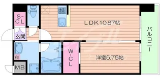 プレジオ内代【3階】の間取り