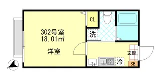 一之江新築アパート (仮名称)【3階】の間取り