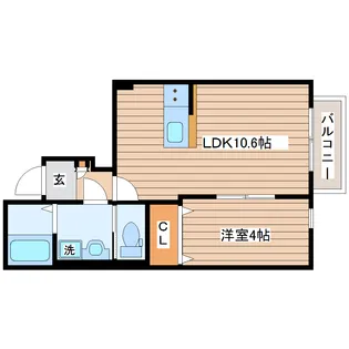 イーストタウンK・T【1階】の間取り
