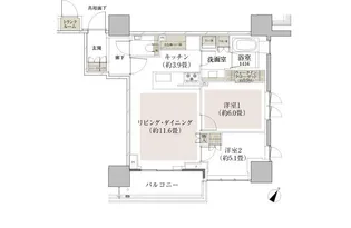 ザ・パークハウス高輪タワー【8階】の間取り