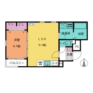 Cherim黒川South【1階】の間取り