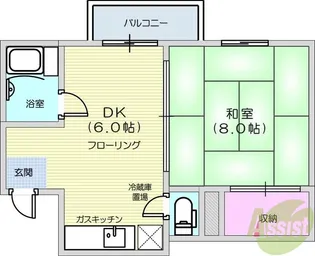 庄司コーポ【5階】の間取り