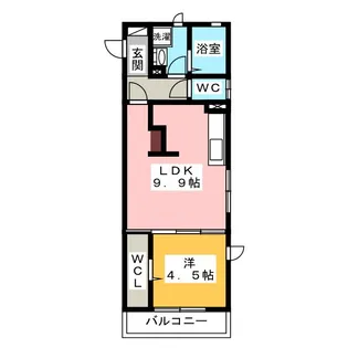 Riqueza上面【3階】の間取り