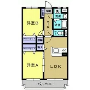 ユーミーEBINUMA【1階】の間取り