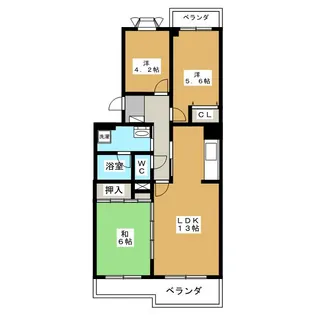 ガーデンピア【3階】の間取り