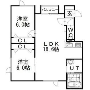 リアンファミーユ【1階】の間取り