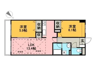 グランソレイユ【1階】の間取り