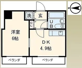 ランドピア西浅草【7階】の間取り
