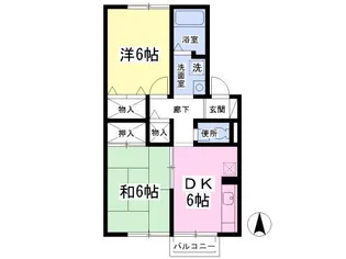 ヴァン・アルザス【2階】の間取り