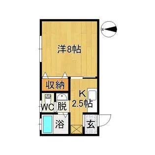 ミーツホイザァ城東B【2階】の間取り