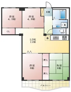 大森ハイツ【10階】の間取り