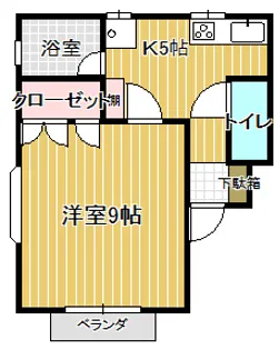ハイツフレイア【2階】の間取り
