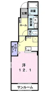 メゾン早坂1番館【1階】の間取り