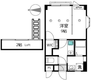 ハーツロケーション【2階】の間取り