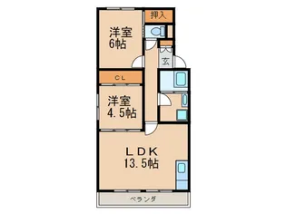 京地ビル【4階】の間取り