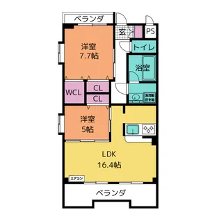 インペリアル豊明【3階】の間取り